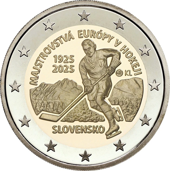 2 euro Słowacja 100 lat Mistrzostw Europy w hokeju 2025