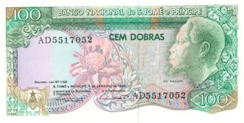 Wyspy Świętego Tomasza 100 dobras Kwiat 1989 P-60