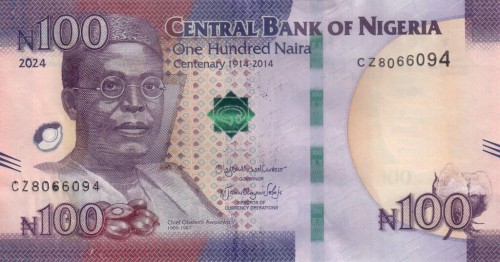 Nigeria 100 naira 100-lecie 2024 P-41e