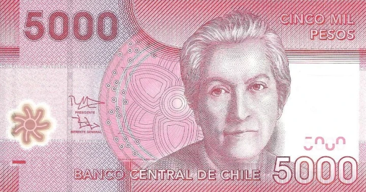 Chile 5000 peso Sowa 2014 P-163e
