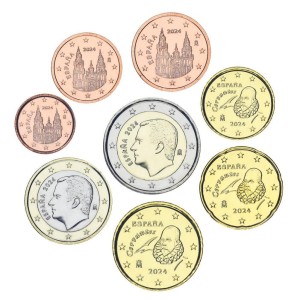 Euro set Hiszpania zestaw menniczy x 8 2024