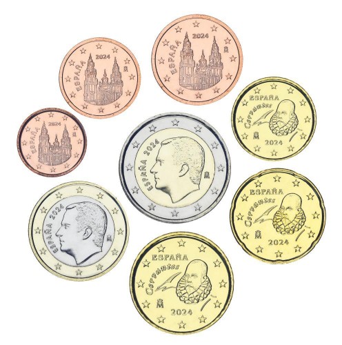 Euro set Hiszpania zestaw menniczy x 8 2024