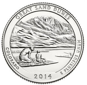 USA 25 c Park narodowy Great Sand Dunes 2014 nr 24