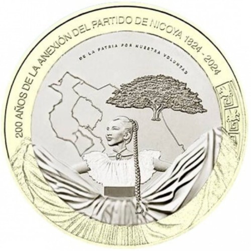 Kostaryka 500 colones Przyłączenie Partido de Nicoya 2024