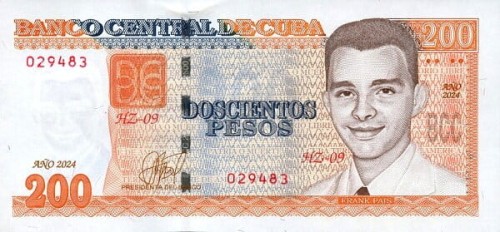 Kuba 200 Peso Frank Pais 2024 P-130h