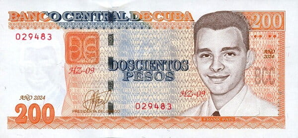 Kuba 200 Peso Frank Pais 2024 P-130h
