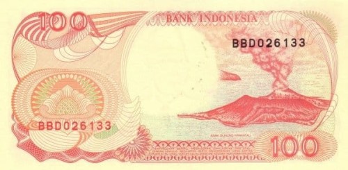 Indonezja 100 rupii Żaglowiec 1992P-127a