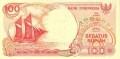 Indonezja 100 rupii Żaglowiec 1992P-127a