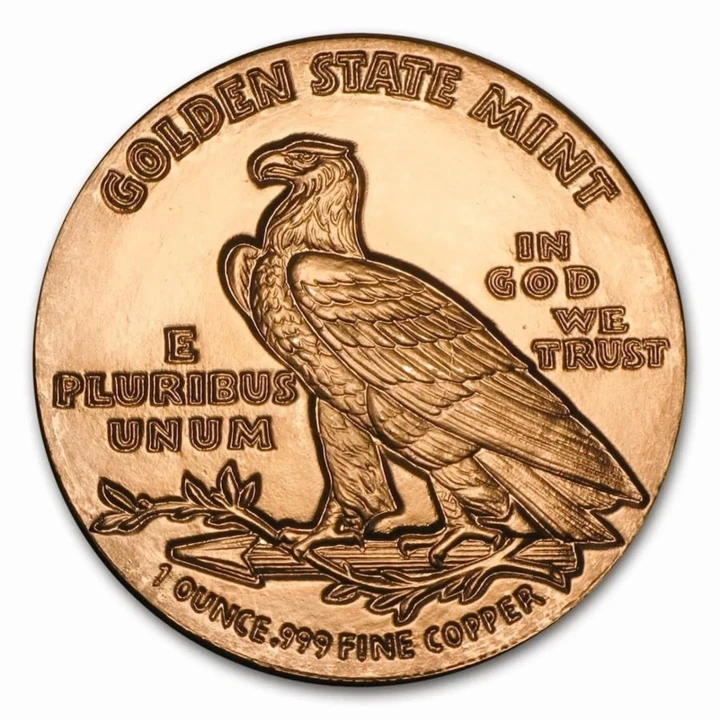 USA Incuse Indian 1 oz Cu.999