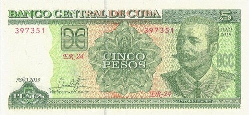 Kuba 5 Peso Antonio Maceo 2019 P-116r