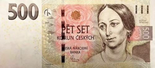 Czechy 500 koron Bożena Nemcova 2009 P-24bR