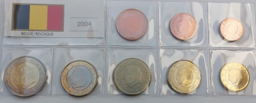 Euro set BELGIA x 8 zestaw menniczy 2004