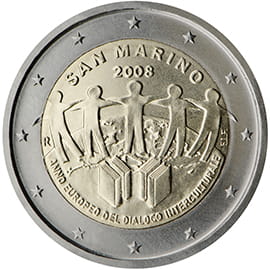 2 euro San Marino Rok dialogu 2008