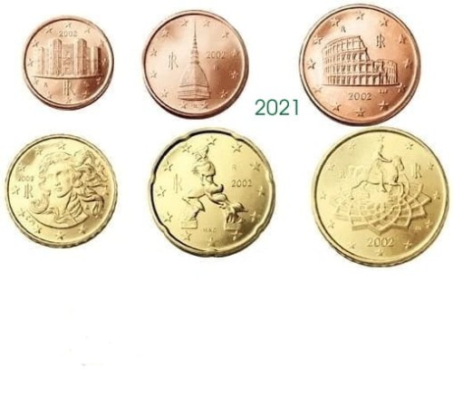 Euro set Włochy zestaw menniczy x 6 2021