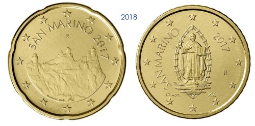 Euro set San Marino x2 zestaw menniczy 2018