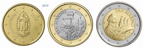 Euro set San Marino x3 zestaw menniczy 2019