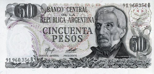Argentyna 50 peso Źródła królewskie 1977+ P-301b.2