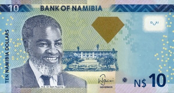 Namibia 10 dolarów Skocznik Antylopi 2013 P-11b