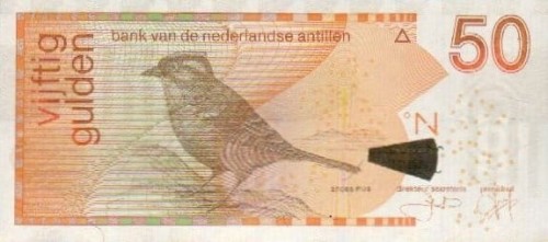 Antyle Holenderskie 50 guldenów Ptak Trogon 2011 P-30e