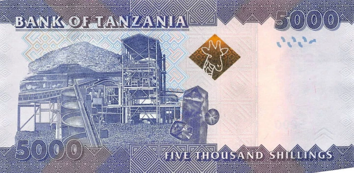 Tanzania 5000 szylingów Nosorożec 2025 P-43d