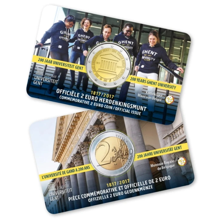 2 euro Belgia Uniwersytet w Gent 2017