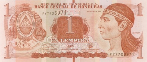 Honduras 1 lempira Ruiny 2019 P-96d