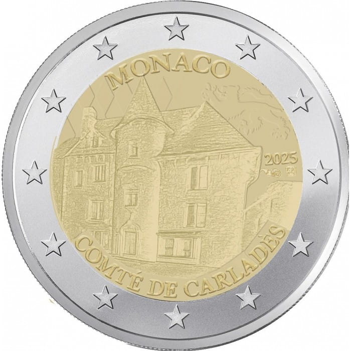 2 euro Monako Hrabstwo Carlades 2025