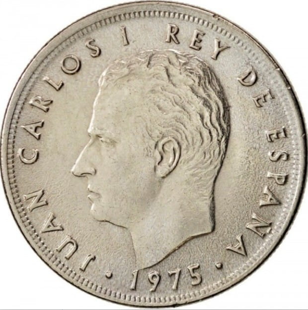 Hiszpania 5 peset Juan Carlos I 1975