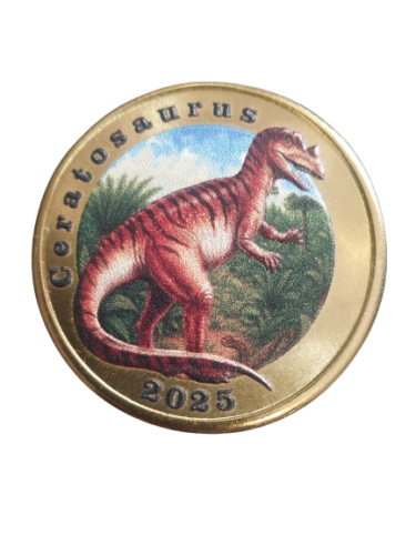 Indonezja Adonara 7 $ Dinozaury - Ceratosaurus 2025