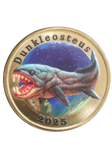 Indonezja Adonara 7 $ Dinozaury - Dunkleosteus 2025