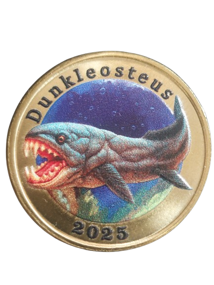 Indonezja Adonara 7 $ Dinozaury - Dunkleosteus 2025