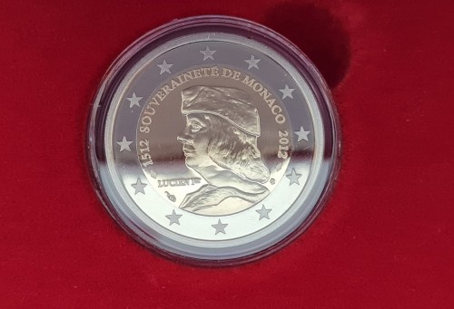 2 euro Monako 500 lat suwerenności Lucien 2012 proof