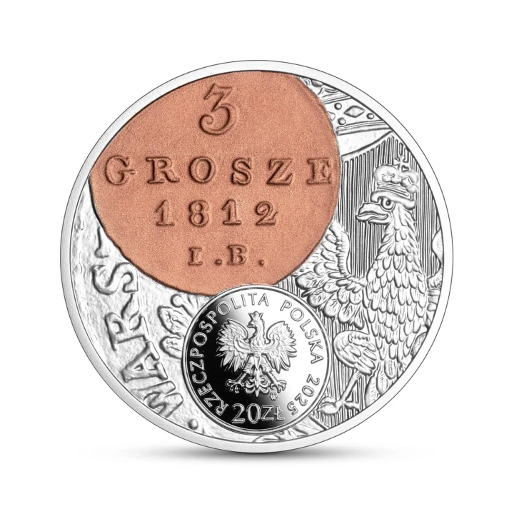 20 zł Historia monety polskiej – 3 grosze Księstwa Warszawskiego 2025