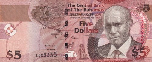 Bahamy 5 $ Taniec 2013 P-72Aa