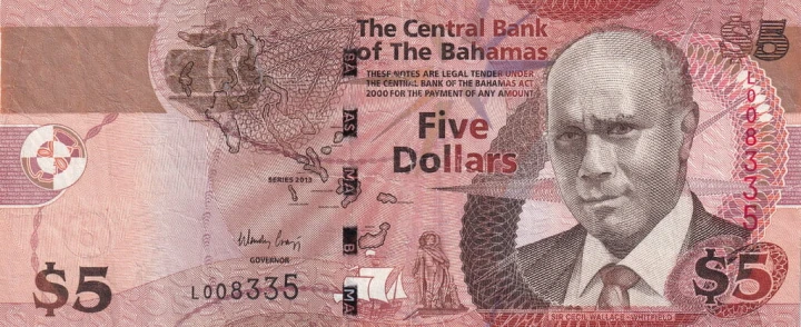 Bahamy 5 $ Taniec 2013 P-72Aa
