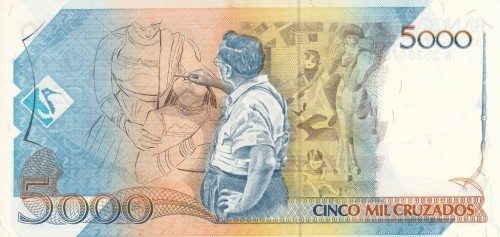 Brazylia 5 cruzados novos Portinari 1989 P-217a