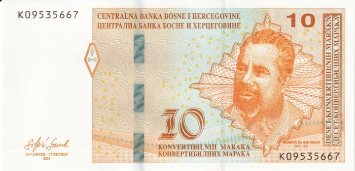 Bośnia i Hercegowina 10 maraka Nagrobek 2024 P-80d