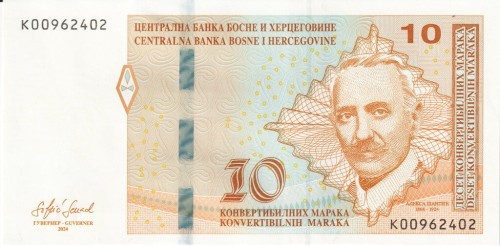 Bośnia i Hercegowina 10 maraka Bochenek 2024 P-81d