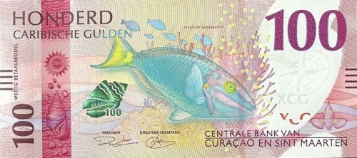 Curacao i Sint Maarten 100 gulden  papugoryba 2025 P-4a