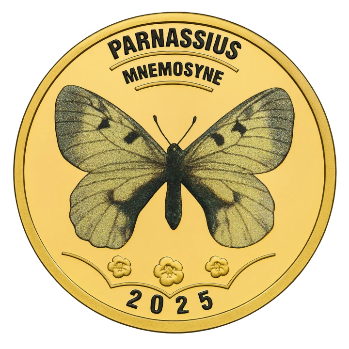 La Palma 5 dukatos Motyl Parnassius mnemosyne 2025