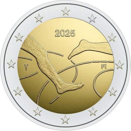 2 euro Finlandia 100 lat Lekkoatletyki Finlandia–Szwecja 2025