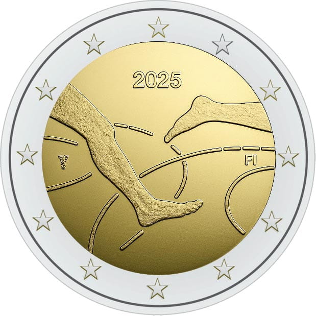2 euro Finlandia 100 lat Lekkoatletyki Finlandia–Szwecja 2025