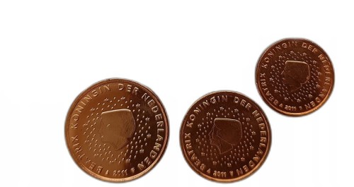Euro set HOLANDIA zestaw menniczy 1,2,5 cent 2011