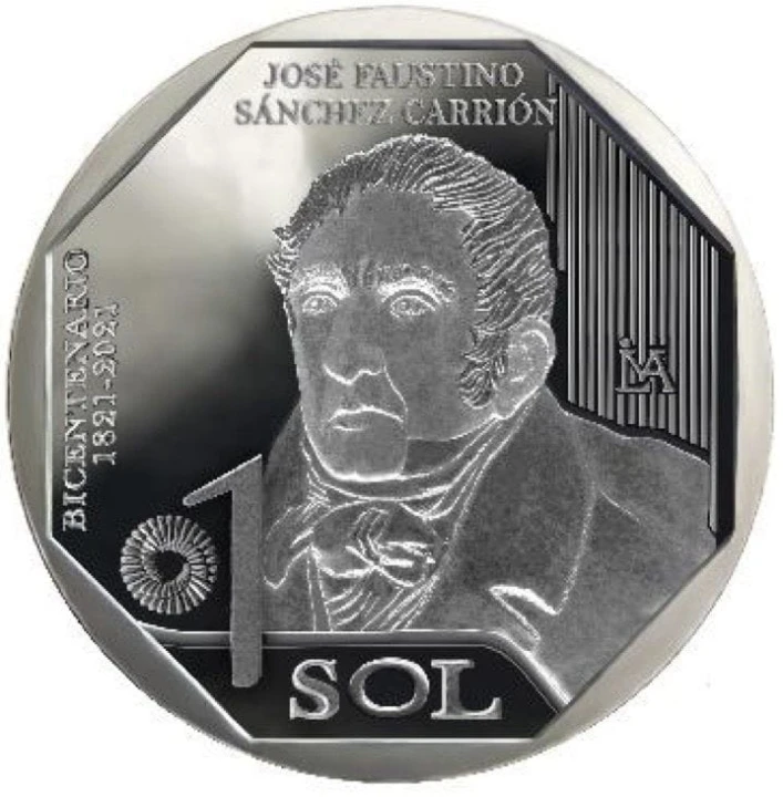 Peru 1 sol Jose Faustino Sanchez Carrion 2022