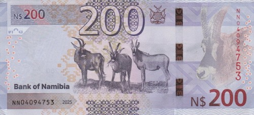 Namibia 200 dolarów Antylopowiec koński 2025 P-24a