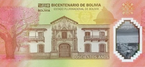 Boliwia 200 bs 200 lat niepodległości 2025 P-253