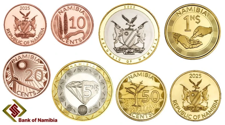 Zestaw menniczy Namibia x 5 zwierzęta 2025