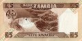 Zambia 5 kwacha Orzeł 1986-88 P-25d