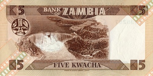 Zambia 5 kwacha Orzeł 1986-88 P-25d
