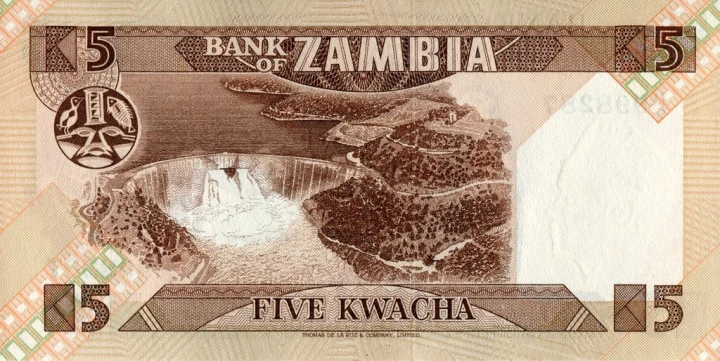 Zambia 5 kwacha Orzeł 1986-88 P-25d